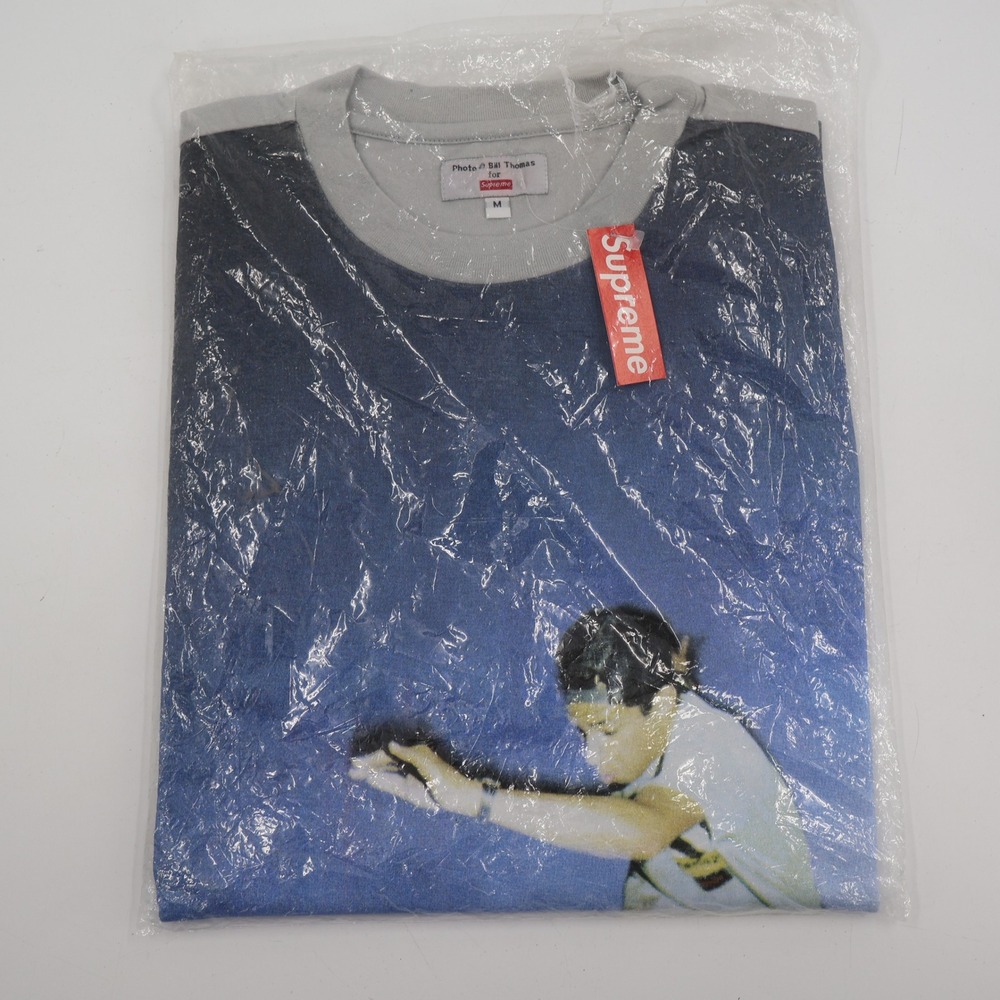 Supreme Bill Thomas Photo Top Mens Medium Grey Blue Skate Graphic Tee NEW 2005